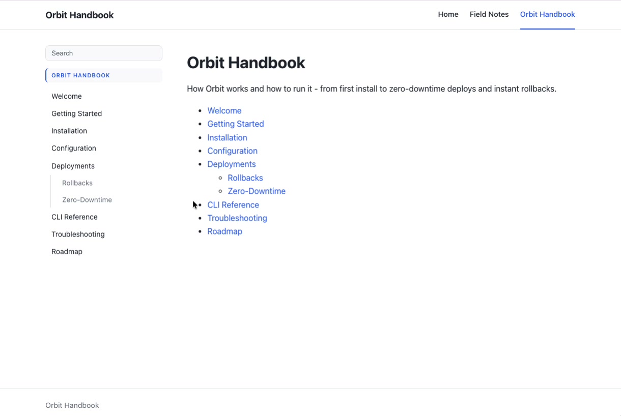The content panel of a site in Maestro, listing published pages alongside forms and their submissions.